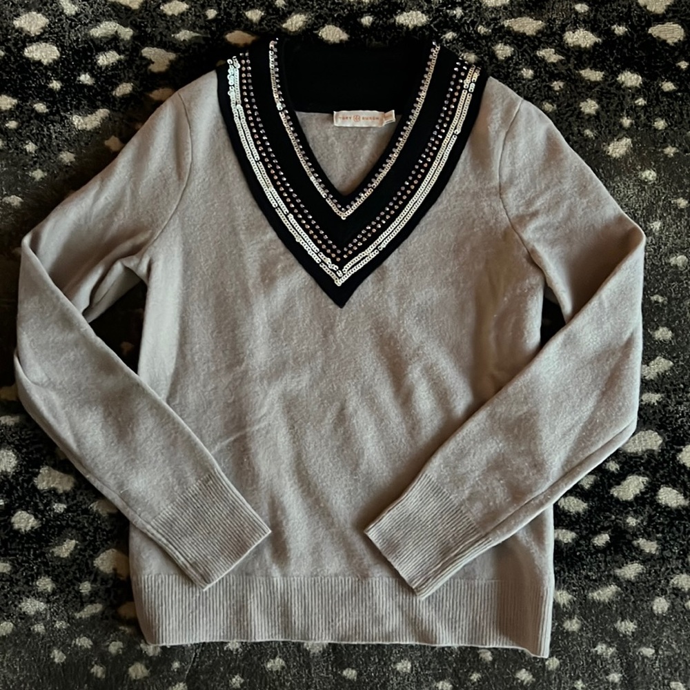 Like New🖤Tory Burch Embellished Wool Sweater